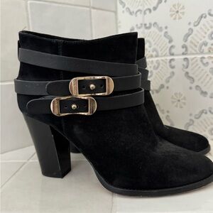 Jimmy Choo Black Booties with Chunky Heel